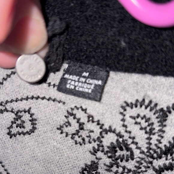 Floral Black and Gray Women's Jacket - Picture 2 of 6